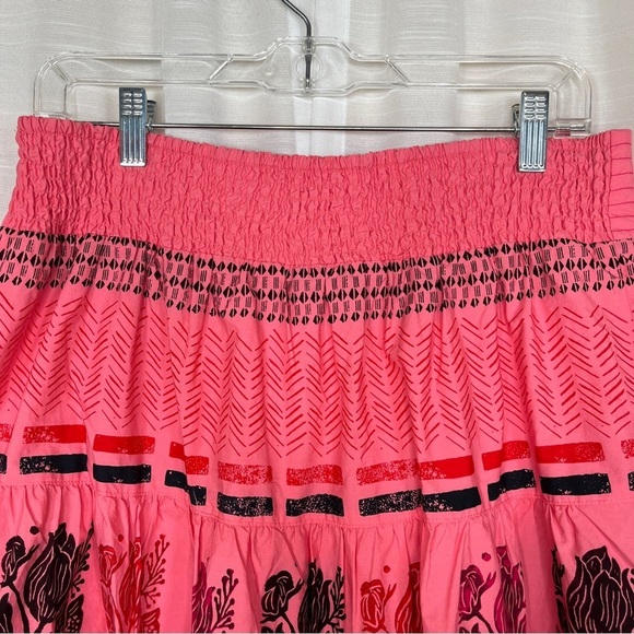 Anthropologie Blooming print Auberte poplin tiered midi skirt NWT - Picture 5 of 11